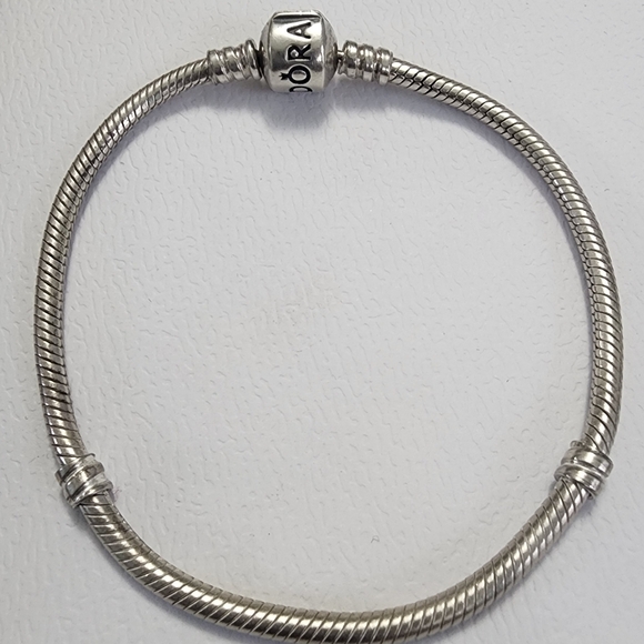 2 Pandora Bracelets 1 bangle and 1 snake chain - Picture 2 of 3